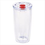 Clear Bottle with Red Lid